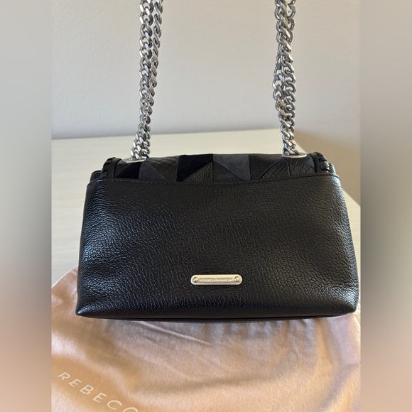 Rebecca Minkoff Black Patchwork Shoulder Bag *Excellent* - Picture 5 of 8